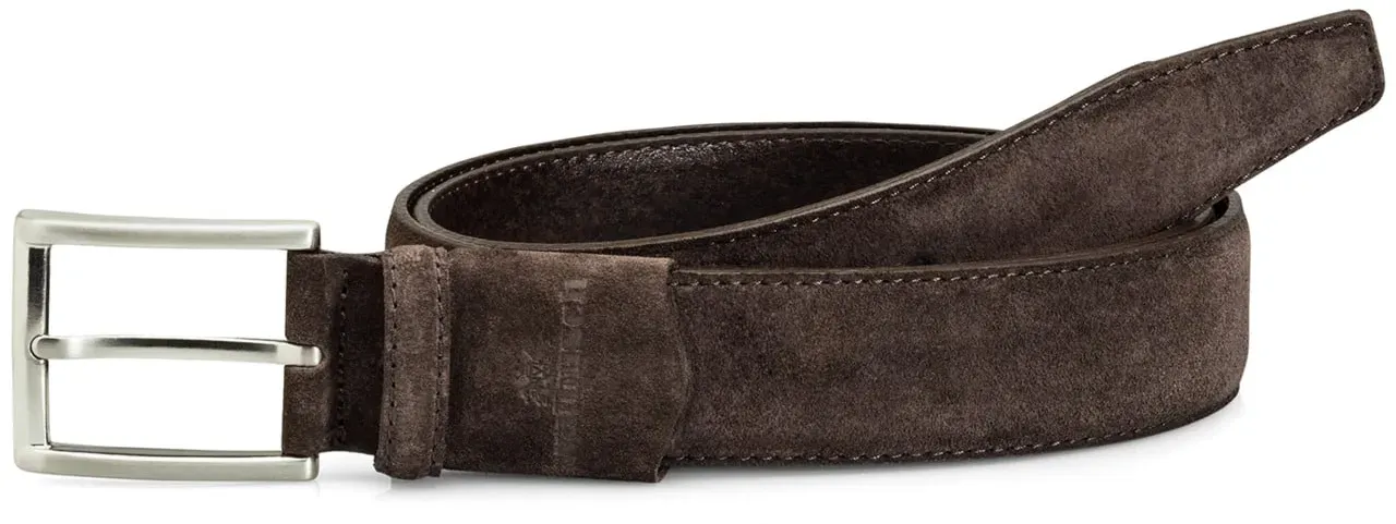 Walbusch Herren Velours-Dehngürtel Braun