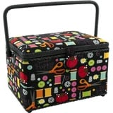 Dritz Z10051-22259 Sewing Basket Nähkorb, Stoff, Kordel, Schwarze Nähhinweise: