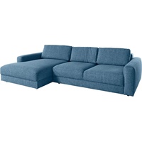 Places of Style Ecksofa »Bloomfield, L-Form«, extra tiefe Sitzfläche, wahlweise mit Sitztiefenverstellung, blau