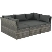 vidaXL Garten-Lounge-Set 4-tlg. grau 44723