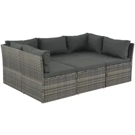 vidaXL Garten-Lounge-Set 4-tlg. grau 44723