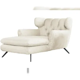 KAWOLA Relaxsessel CHARME Cord 80 x 70 x 100 cm cremeweiß mit Kissen