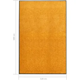 vidaXL Fußmatte Waschbar Orange 120x180 cm