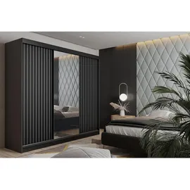 kier furniture Schiebetürenschrank Malani 200 x 205 x 59 cm Schwarz/Grau