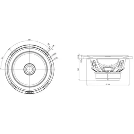 Focal PS165FE 2-Wege-Koaxial-Lautsprecher, 140 W, 16,5 cm, mit Flachs-Kegel-Technologie