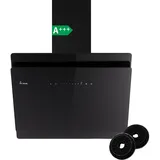 KKT KOLBE A+++ Dunstabzugshaube 60 cm 782 cbm/h | Umluft | Abluft | Kopffrei | Wandhaube | Schräghaube | Schwarz | Glas | Nachlaufautomatik | SensorTouch | LED-Beleuchtung | SOLO6005S