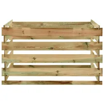 vidaXL Lattenrost-Komposter 120x120x70 cm Kiefernholz Imprägniert -