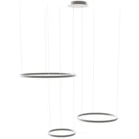 s.luce 3-flg. Ø 80 cm rund grau Aluminium