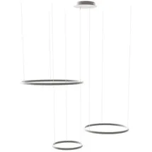 s.luce 3-flg. Ø 80 cm rund grau Aluminium
