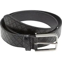 URBAN CLASSICS Woven Embossed Synthetic Leather Belt in Schwarz,