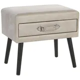 Beliani Nachtschrank Eurostar 50 x 35 x 46 cm Beige/Schwarz