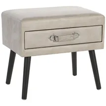 Beliani Nachtschrank Eurostar 50 x 35 x 46 cm Beige/Schwarz
