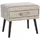 Beliani Nachtschrank Eurostar 50 x 35 x 46 cm Beige/Schwarz