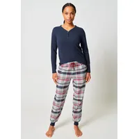 SKINY Night In Skiny Flanell Pyjama Blau 36