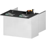 kochstation Kücheninsel »KS-Sole«, Breite 125 cm, ohne E-Geräte, weiß