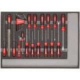 Gedore R22350002 Werkzeugsatz Schraubendreher + Feilen CT-Modul 26-teilig