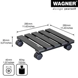 wagner® design yourself Pflanzenroller WPC 29 x 29 x 8 cm