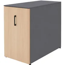 Mendler HWC-Q27 Büroschrank 74x43x80cm dunkelgrau