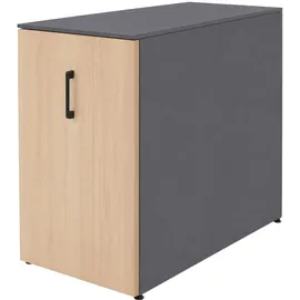 Mendler HWC-Q27 Büroschrank 74x43x80cm dunkelgrau