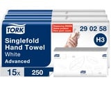 TORK Papierhandtücher 290258 H3 Advanced Zick-Zack-Falzung 2-lagig 3.750 Tücher