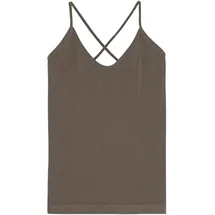 MOSHI MOSHI MIND "moshi moshi mind Top stretch", Damen, Gr. S, stone braun, Obermaterial: 72% Modal, 23% Polyamid, 5% Elasthan, Tops