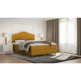 Best For Home Boxspringbett 90 x 200 cm Gelb