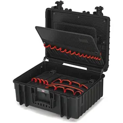 1St. Knipex 00 21 36 LE Werkzeugkoffer Robust34 Elektro Polypropylen-Koffer, Far...