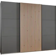 WIMEX Schwebetürenschrank Ancona by fresh to go« mit Akustiklamellen Optik in 3D schwarz