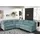 Egoitaliano "Doris, modernes Designerecksofa in hochwertigen Microfaserqualitäten", edle Detailverarbeitung, wahlweise fleckenabweisend oder in Lederoptik blau