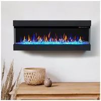 GLOW FIRE Elektrokamin Insert 50 Wandkamin elektrisch mit Heizung, Einbaukamin, Elektrischer Kamin mit Fernbedienung, Timer, 3D Flammenspiel, LED Feuer