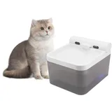 MoYouno 4L Trinkbrunnen für Katze Kabellos,trinkbrunnen für Katze bewegungssensor,Silent Katzen Trinkbrunnen,Katzenbrunnen, 2200mAh,3 Modi,Einfache Reinigung (Silbergrau, I)