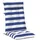 vidaXL Sitzkissen 120 x 50 x 7 cm blau/weiß 2 St.
