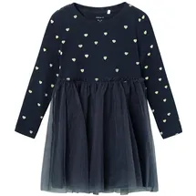 NAME IT Nmfnadja LS DRESS Noos, blau 110