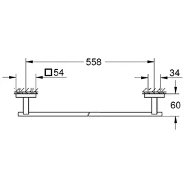 Grohe Start Cube Badetuchhalter, 410892430