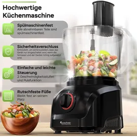 TURBO TRONIC TurboTronic Food Processor schwarz