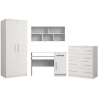 Deine Möbel 24 Jugendzimmer-Set, Weiß, Holzwerkstoff, 270x192x50 cm, Kinder-