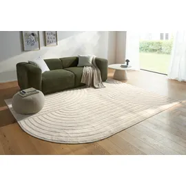 s.Oliver Teppich S.OLIVER "Cilla, besondere Form, modernes Design, dichte Qualität", beige (creme), B:240cm H:11mm L:320cm, Kunstfaser, Teppiche, Teppich, Woll-Look, Skandi, Boho, leichter Glanz, Wohnzimmer, Schlafzimmer