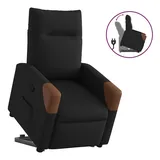 vidaXL Relaxsessel mit Aufstehhilfe Schwarz Stoff