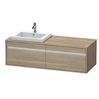 Duravit Ketho Waschtisch-Unterschrank KT6797L3535 140x55x42,6cm, Einbauwaschtische, 2 Auszüge, Ausschnitt
