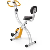 Ultrasport F-Bike Curved Heimtrainer Fahrrad Klappbar I Hometrainer Fahrrad Klappbar mit Komfort-Sattel I Ergometer Heimtrainer, Fitnessbikes, Trimmrad Heimtrainer Klappbar, Orange-Weiß