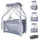 Lorelli Reisebett Magic Sleep 2 Ebenen Baldachin Mobile Wickelauflage faltbar grau