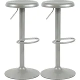 CLP Barhocker Williston 2er Set höhenverstellbar drehbar Silber