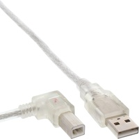InLine USB 2.0 Kabel, A an B links abgewinkelt,