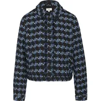 s.Oliver Gemusterte Bouclé-Jacke Blau 42