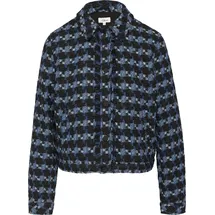 s.Oliver Gemusterte Bouclé-Jacke Blau 42