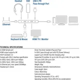 Act USB-C 4K / 8K 30Hz Docking-Station für 1 HDMI-Monitor, 2.5 Gigabit-Ethernet, USB-C 10Gbps, USB-A 10Gbps, 3.5mm Audio, PD Pass-Through
