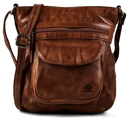 Greenburry Torro Lavado Umhängetasche Leder 24 cm  braun