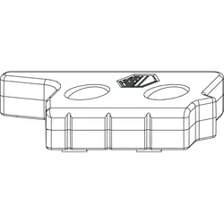 MM Hebeteil Falzluft 12 mm Eurofalz 24 mm 13V silber rechts (356333)