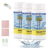 Velorin Abflussfrei Schaum Extra Stark, Rohrreiniger Extrem Stark, Wild Sink und Drain Cleaner, Hochwirksamer Abflussreiniger mit Aktivschaum für Küche, Bad, Toilette und Balkon (3 Stück)