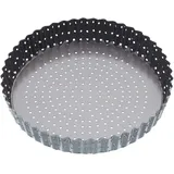 Master Class MasterClass Crusty Bake 23cm gelochte Quicheform mit PTFE-, PFOA- und BPA-freier Antihaftbeschichtung, robuster 1mm dicker Kohlenstoffstahl, grau